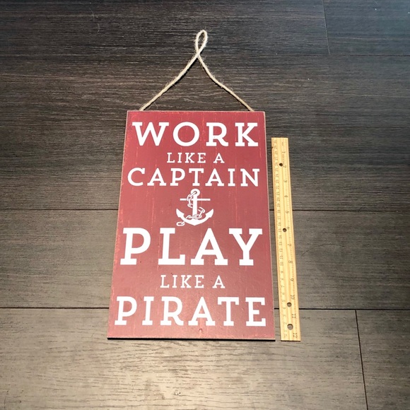 Hobby Lobby Wall Art Nwt Work Like A Captain Play Like A Pirate